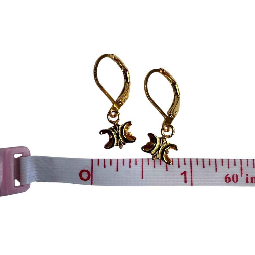 CELINE Gold Charm Earrings - Picture 3 of 4